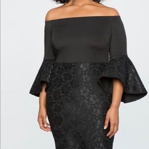 Black off shoulder dress